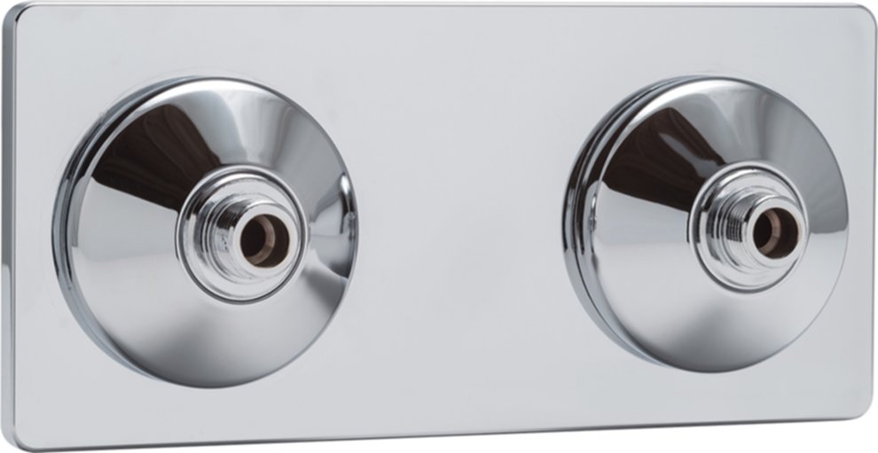 Platine de sortie de cloison alimentation 15x21 - sortie 12x17 pour lavabo/evier - FIXSYSTEM