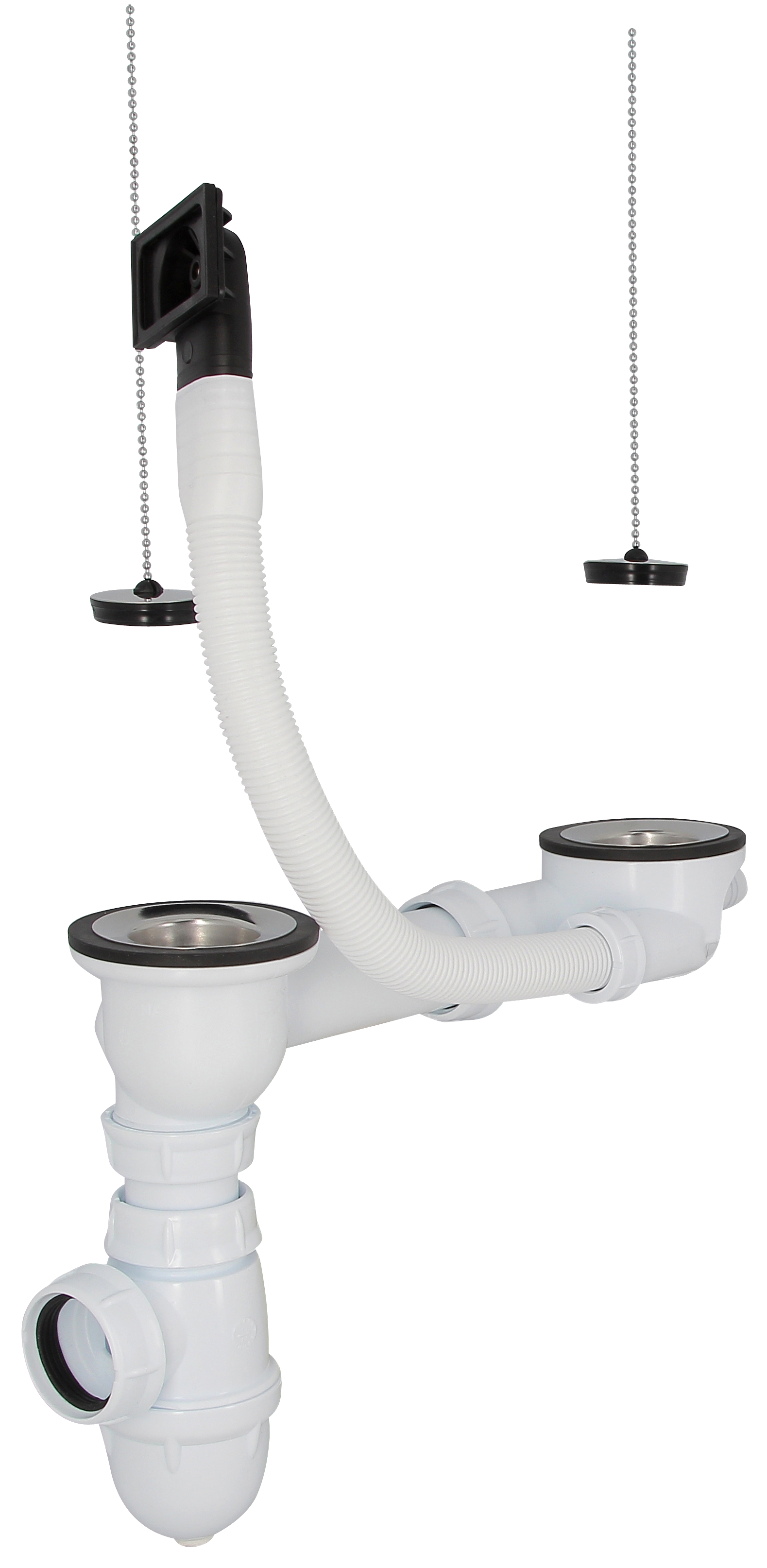 Vidage complet pour évier 2 cuves perçage Ø50mm