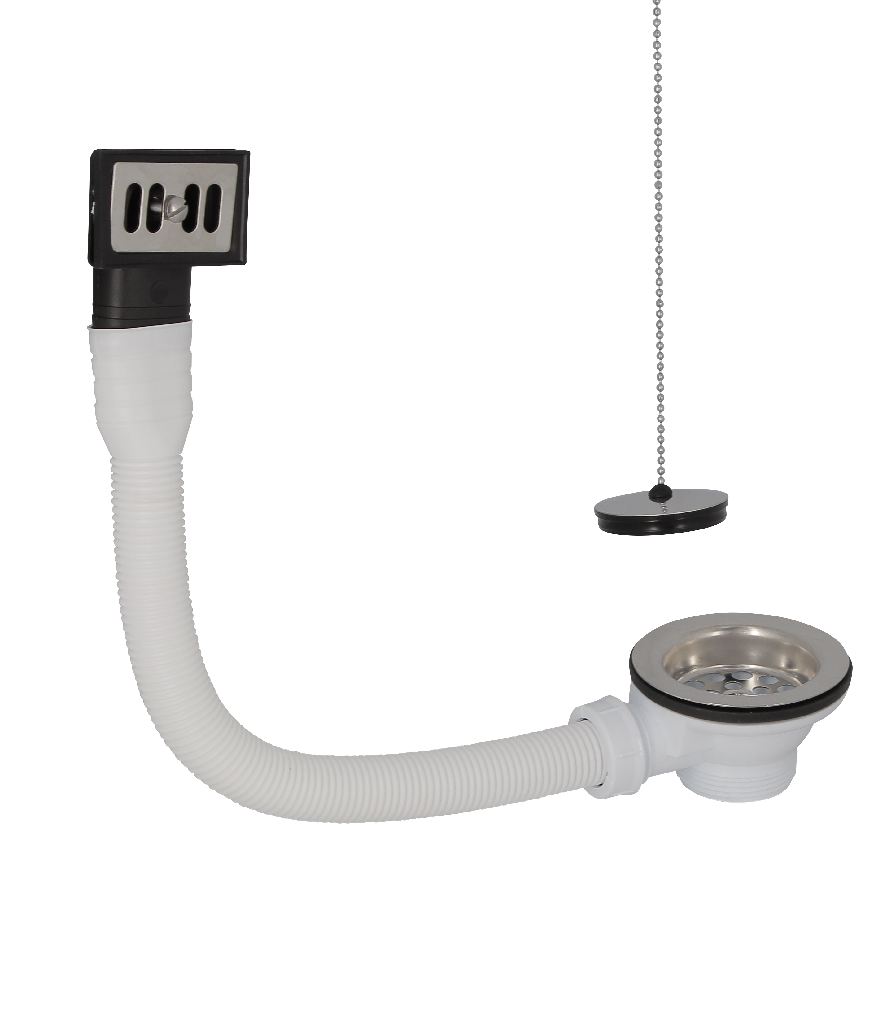 Bonde à bouchon pour évier 1 cuve perçage Ø60mm