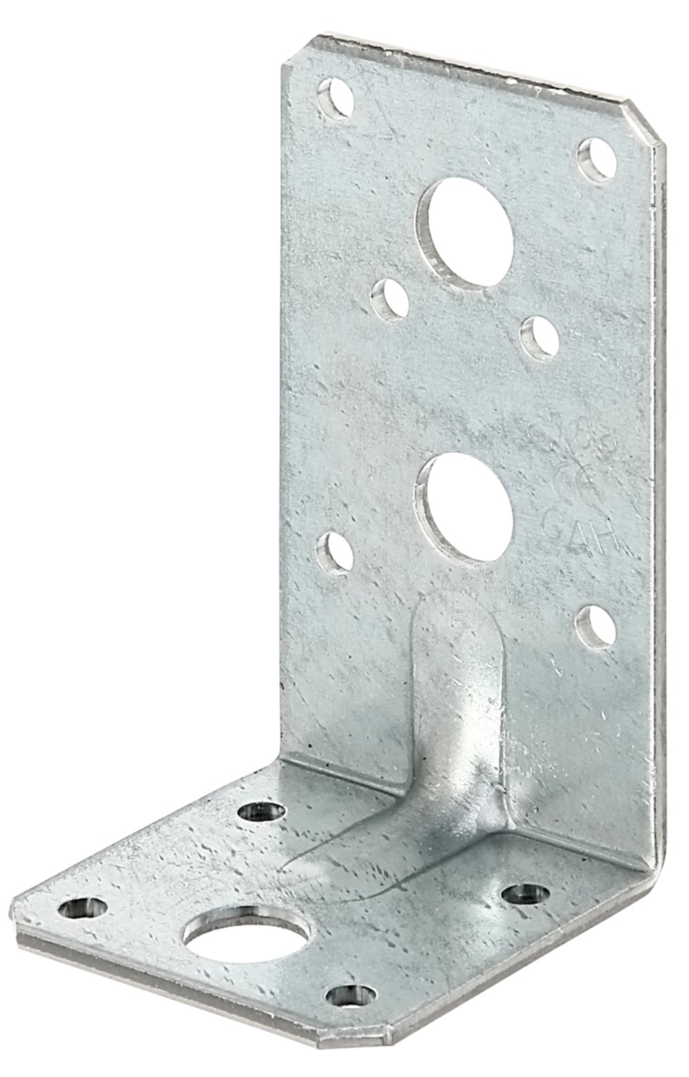 Équerre renforcée + nervure 50x90x2,5mm Ø5mm 10 trous - ALBERTS