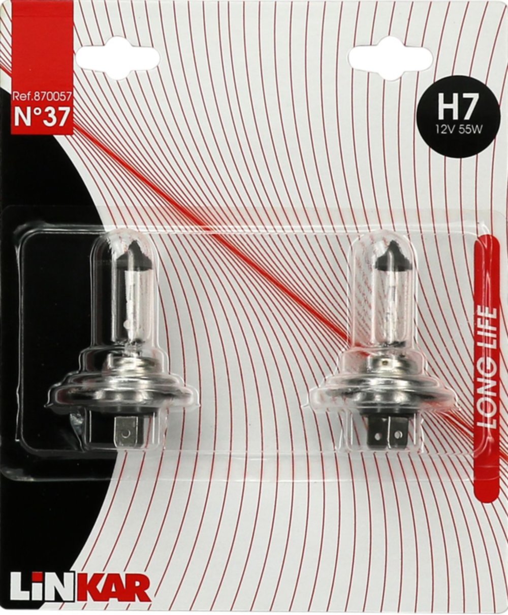 2 lampes linkar h7 12v 55w ll