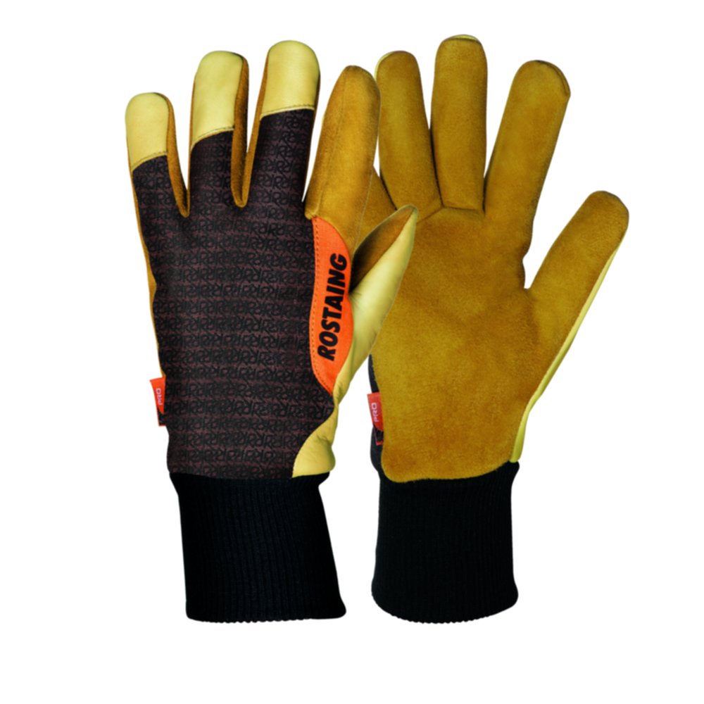 Gants de jardinage pros chauds hiver cuir Taille 7