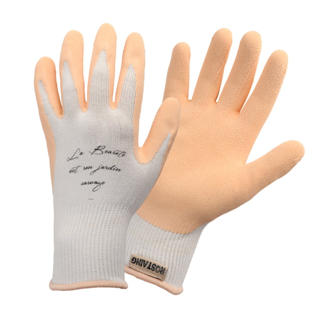 Gants de jardinage très fins abricot claire Taille 06