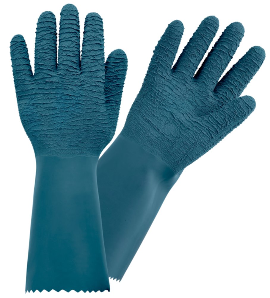 Gants de jardinage longs taille des rosiers bleu Taille 8
