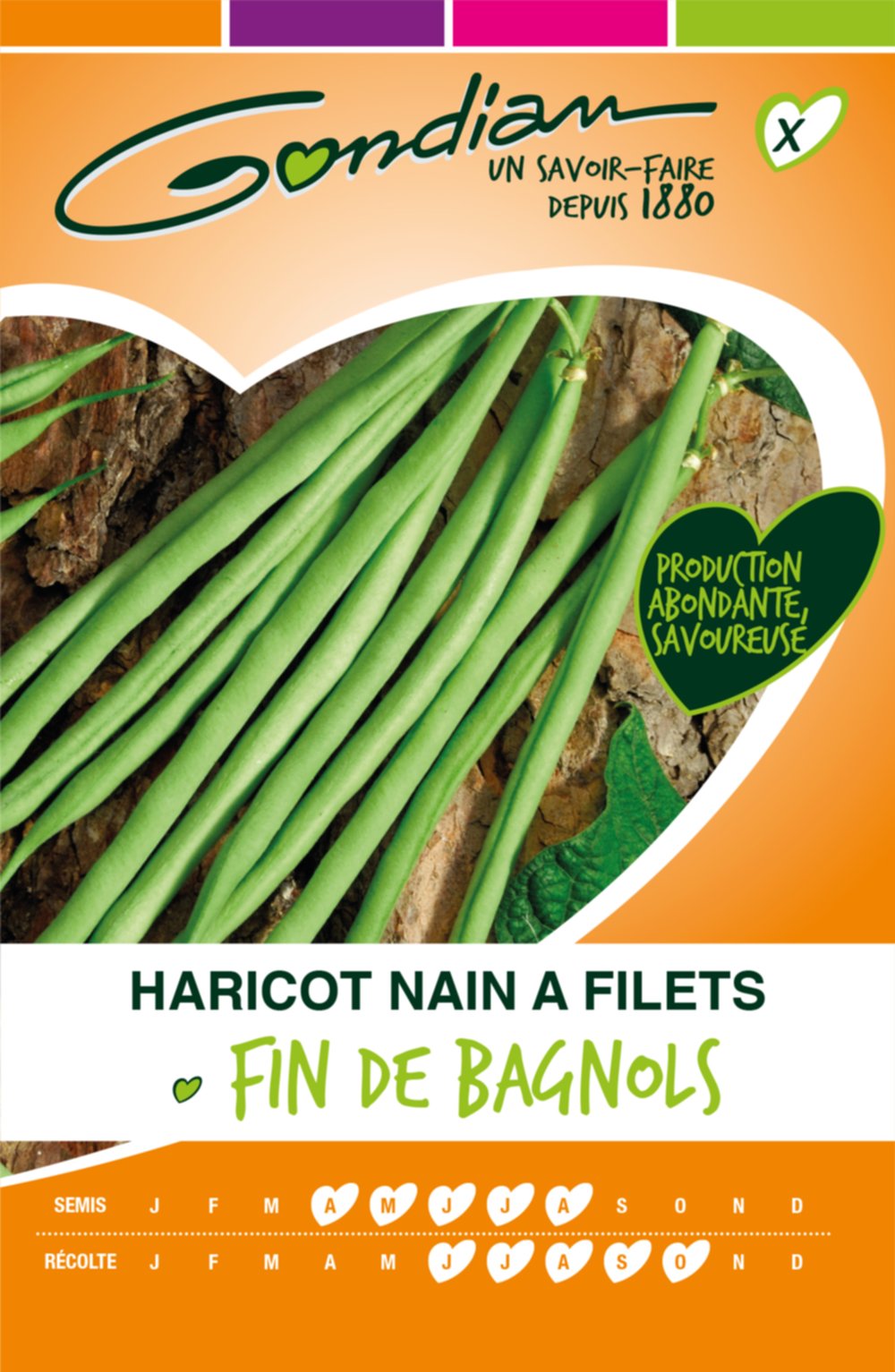 Haricot Fin de Bagnols nain filet sans fil Gondian