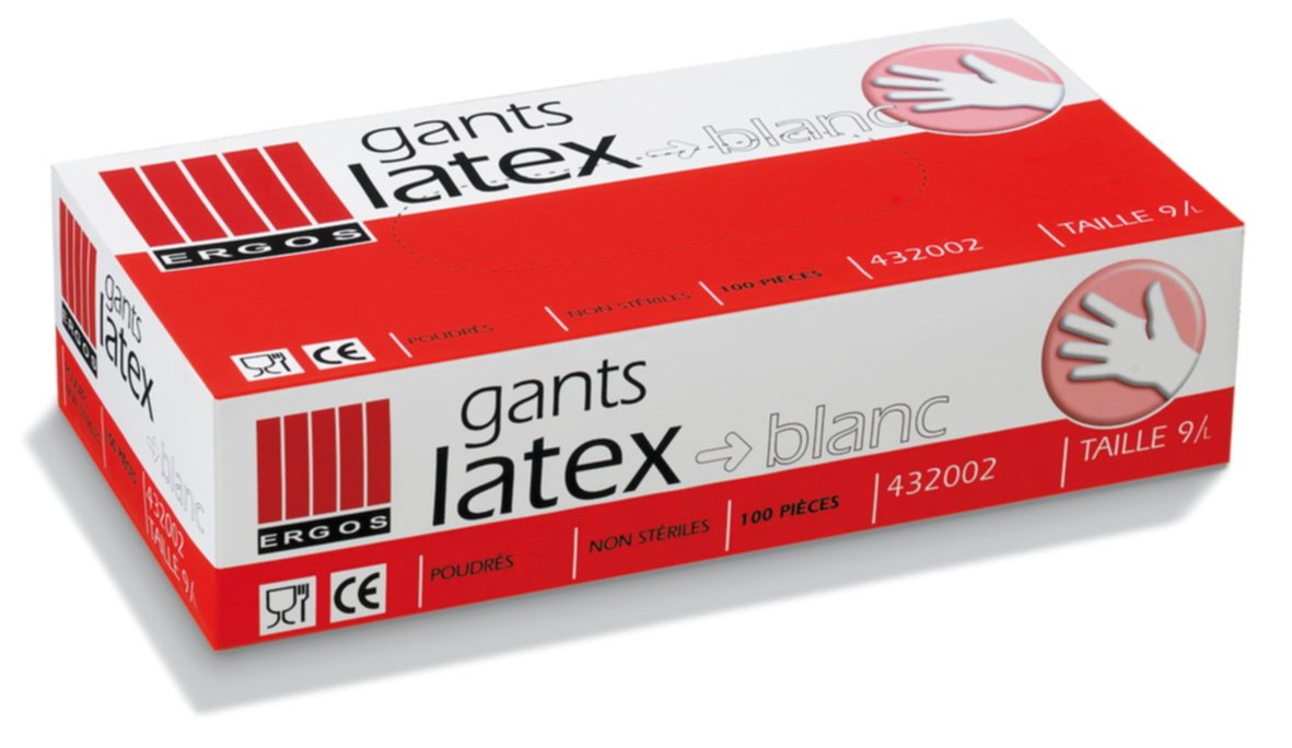 Boîte de 100 gants latex - GERIN