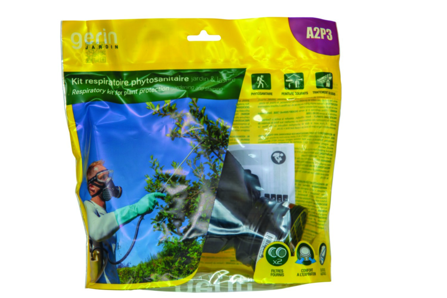 Kit demi-masque et 2 filtres A2P3 - GERIN