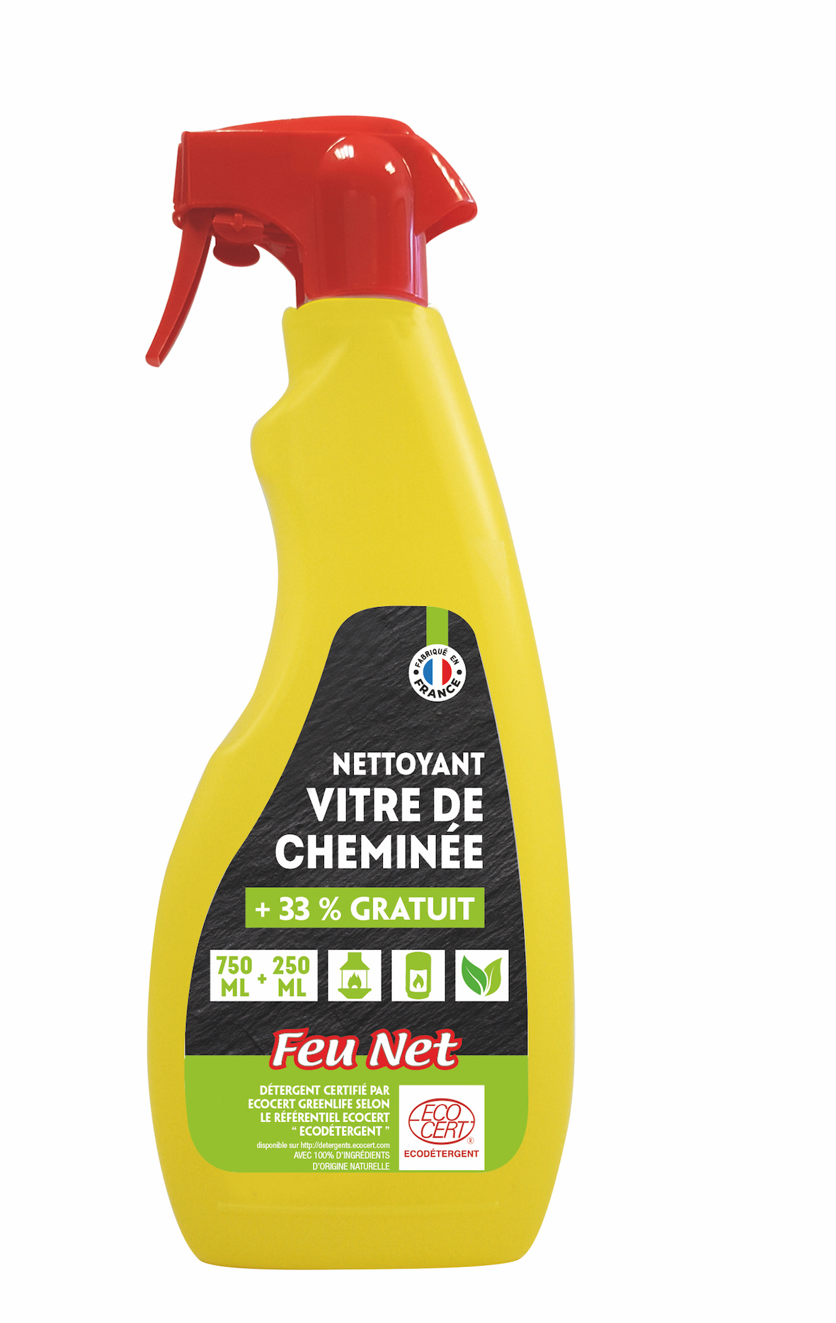 Nettoyant vitre 750ml Ecocert+ 33% gratuit - FEU NET
