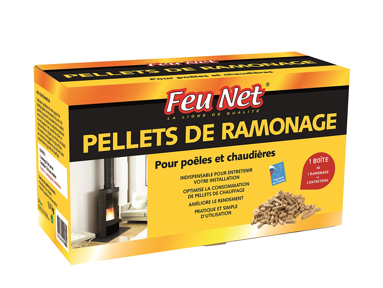 Pellets de ramonage boite 1.5kg