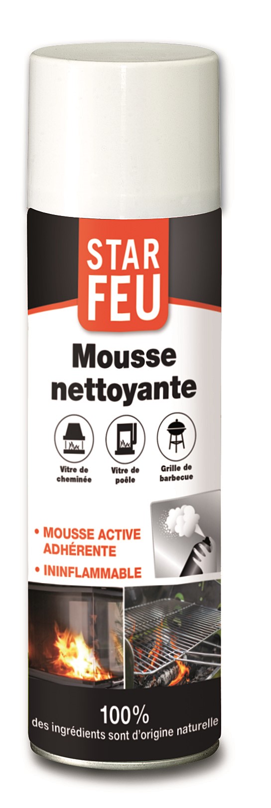 Aérosol nettoyant vitre 400ml starfeu