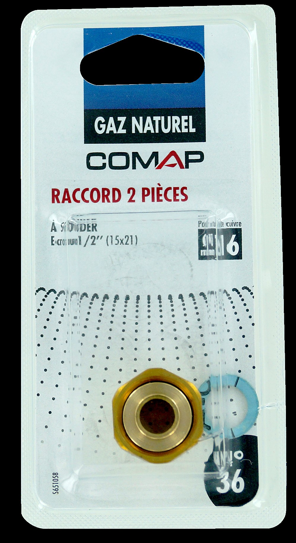Raccord 2 pièces Ø16 (15x21) - COMAP