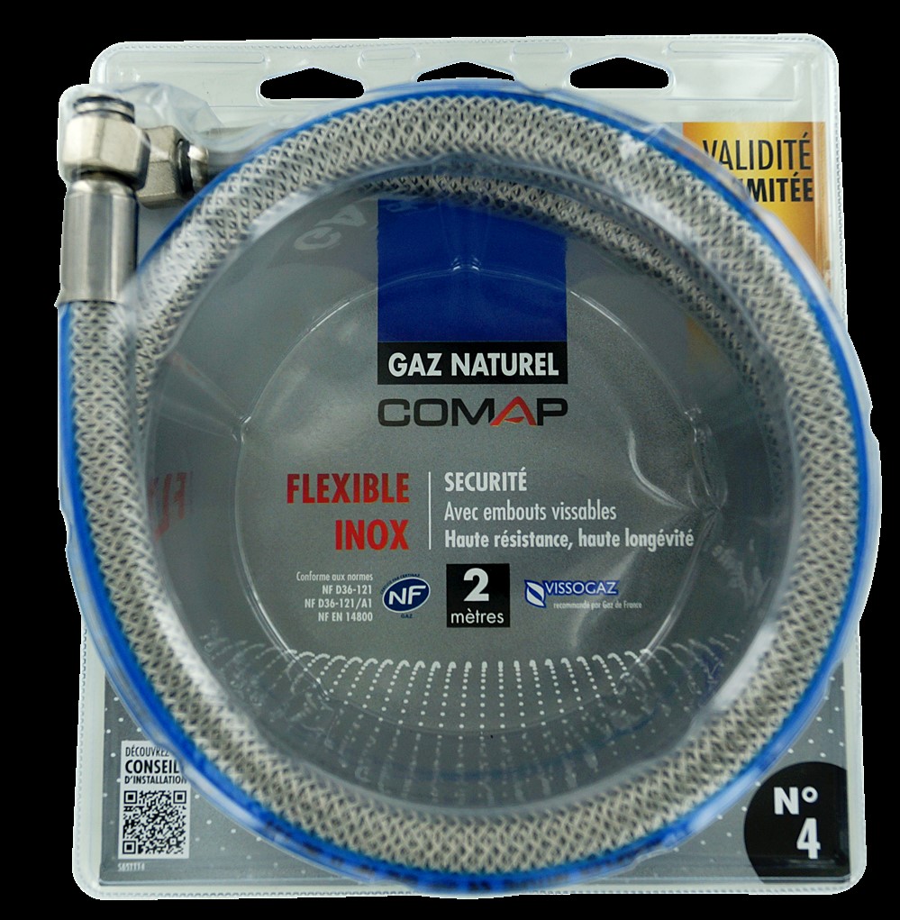 Flexible inox gaz naturel 2m - COMAP