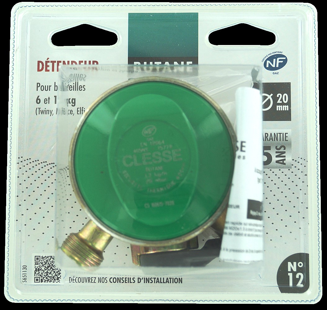Détendeur butane pour bouteilles 6/10kg - COMAP