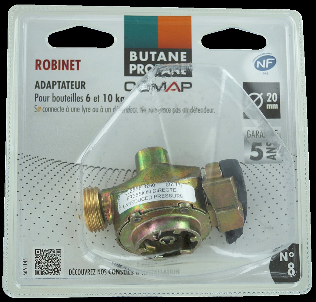 Robinet adaptateur bouteilles 6 et 10 kg - COMAP