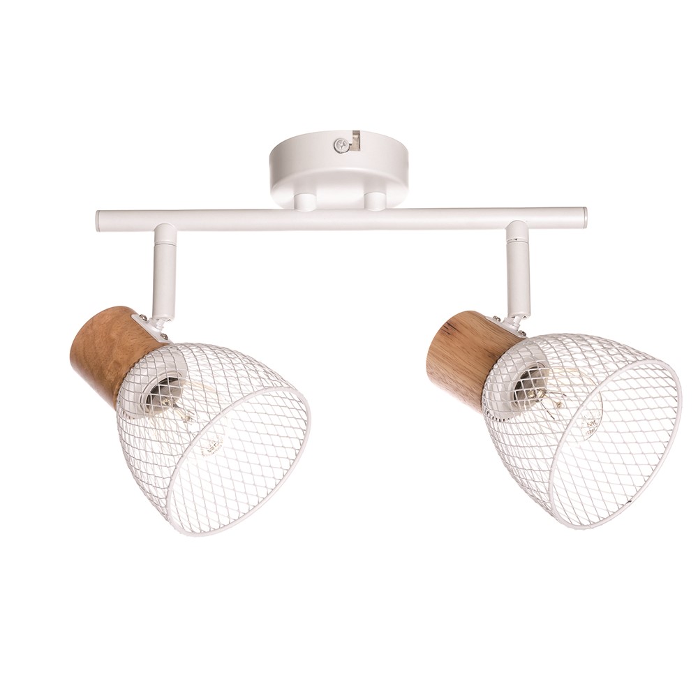 Spot 2 Lumières Bedwood Blanc h.15cm - SEYNAVE