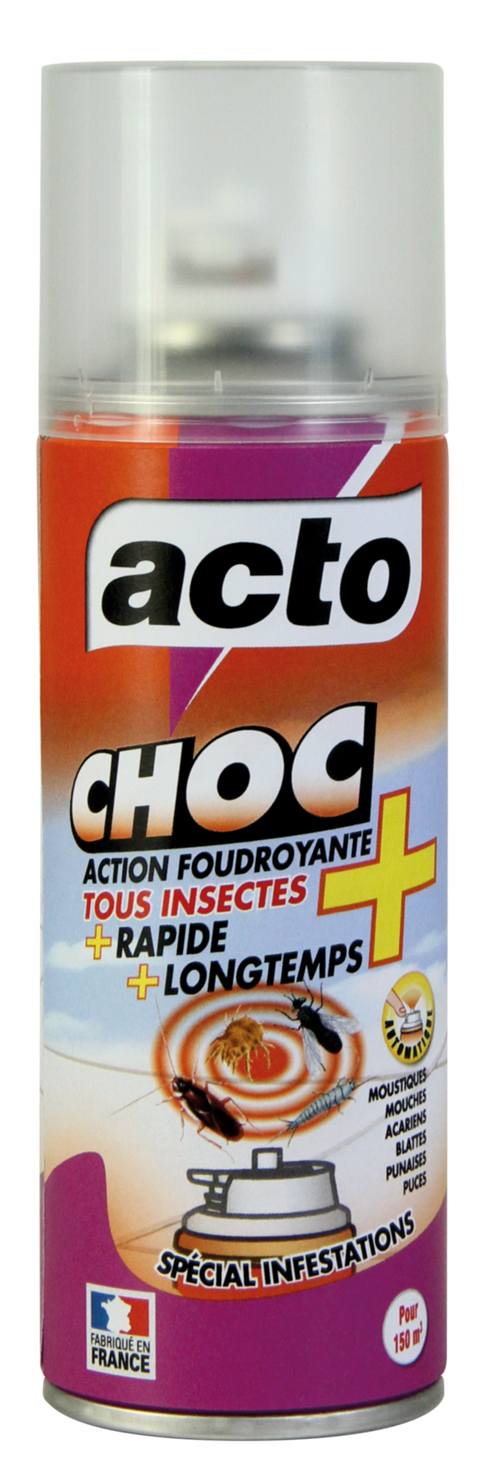 Insecticide polyvalent Choc Action Foudroyante 100ml - ACTO 