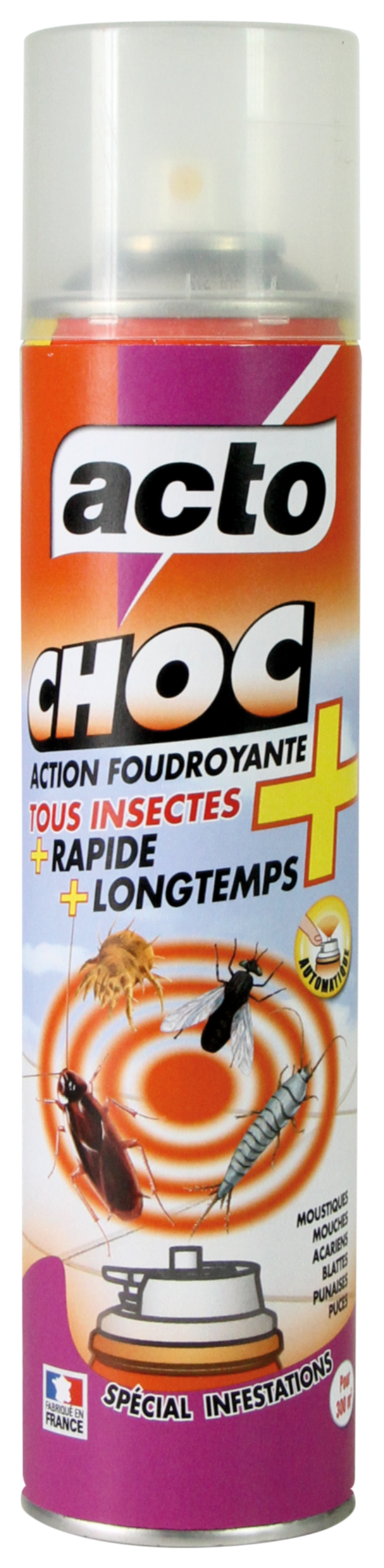 Insecticide polyvalent Choc Action Foudroyante 200ml - ACTO 