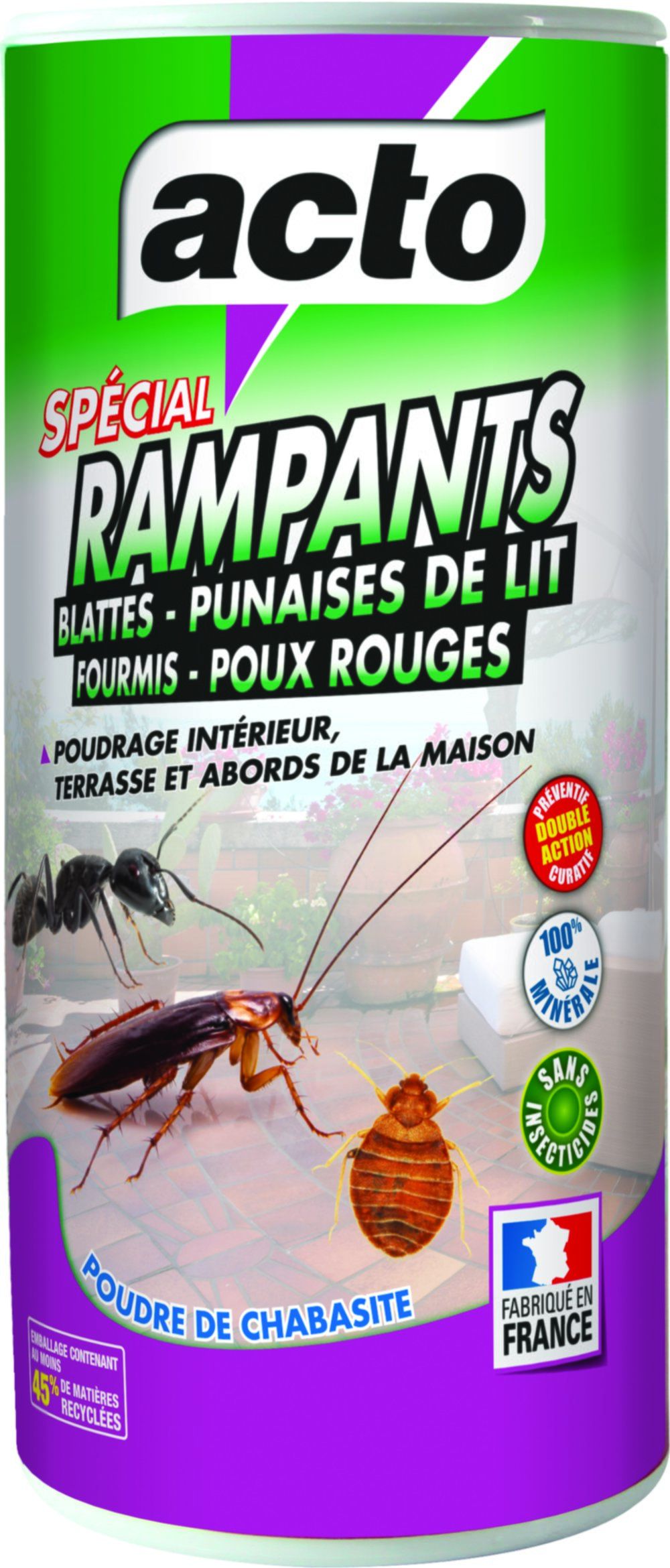 Poudre de Chabasite Insectes Rampants 100gr - ACTO