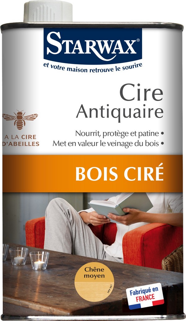 Cire antiquaire liquide bois cirés chêne moyen 