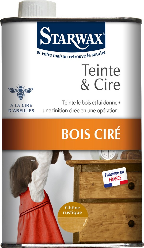 Teinte & cire liquide ton chêne rustique 500ml