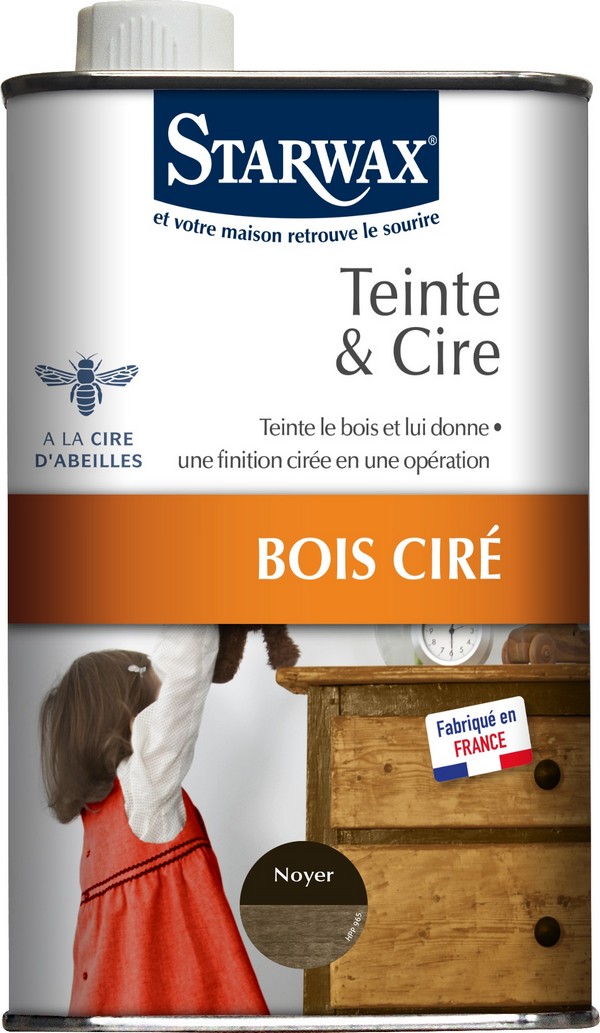 Teinte & cire liquide ton noyer 500ml