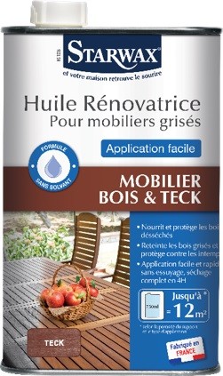 Huile rénovatrice pour mobilier grisé 750ml