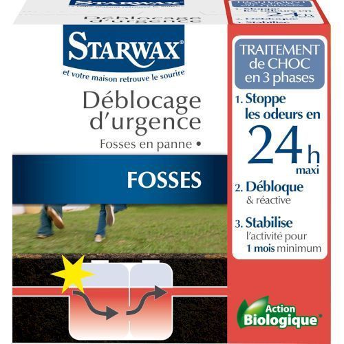 Déblocage d'urgence fosses bloquees 3x200gr