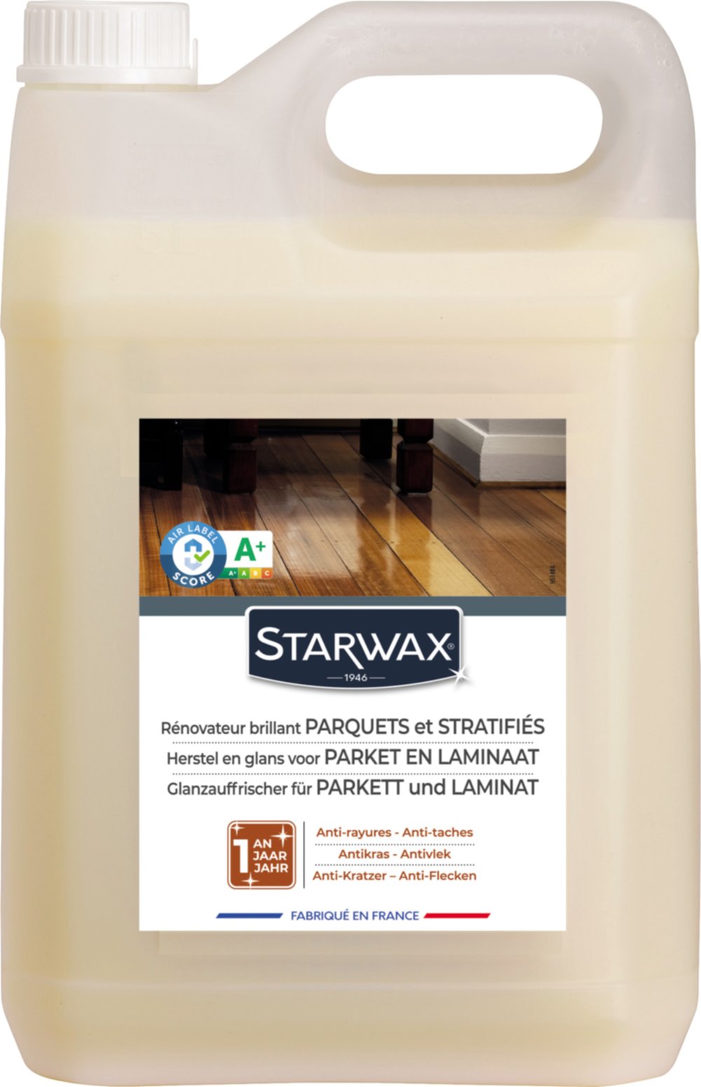Rénovateur brillant parquet et stratifié 5l - STARWAX