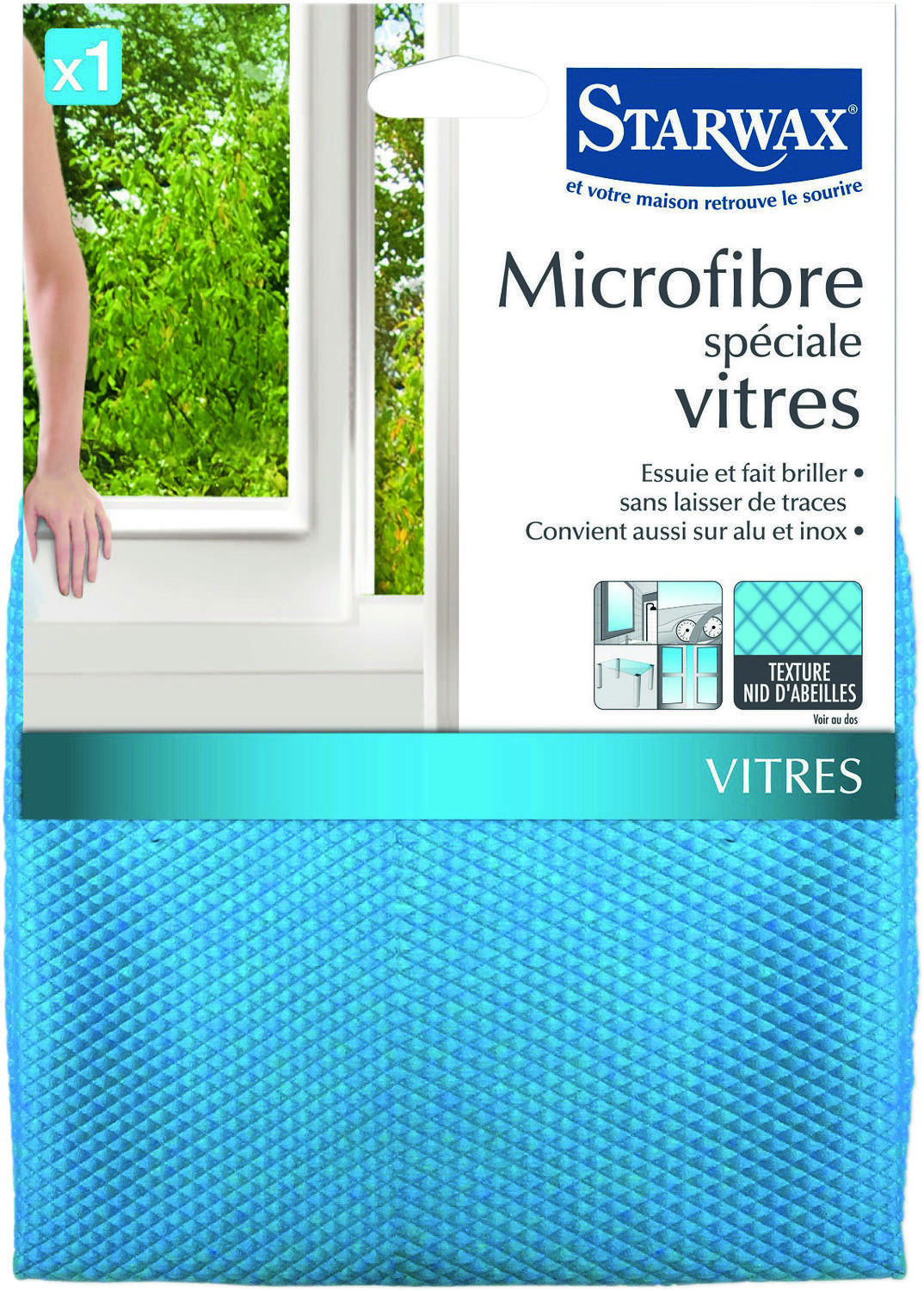 Lavette microfibre spéciale vitres - STARWAX