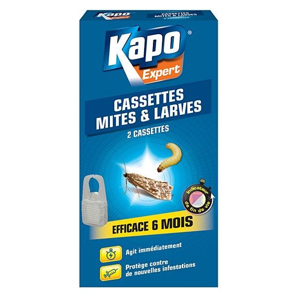 Cassettes mites et larves avec témoin de vie