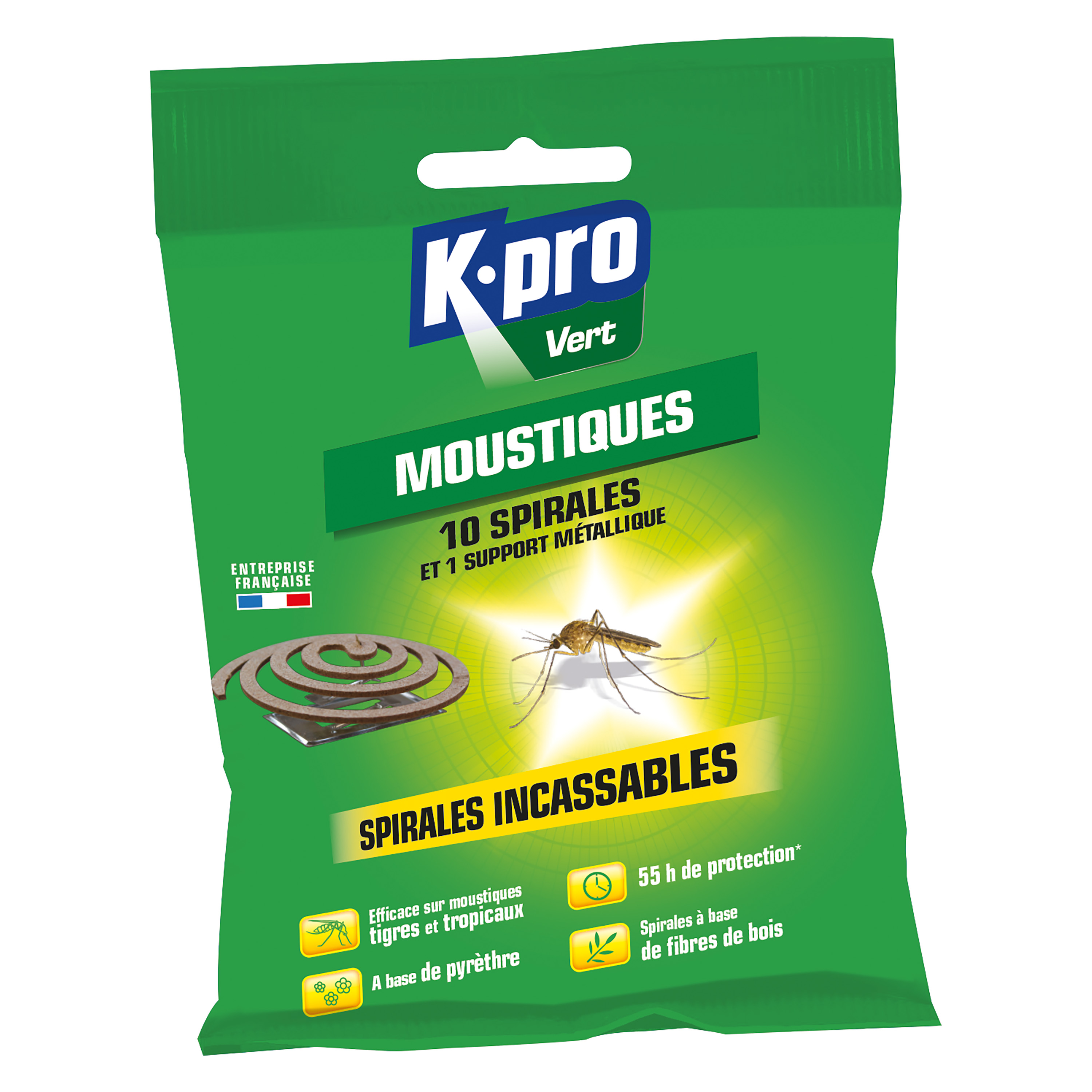 Spirale anti-moustique incassable pyrèthre végétal - K.PRO