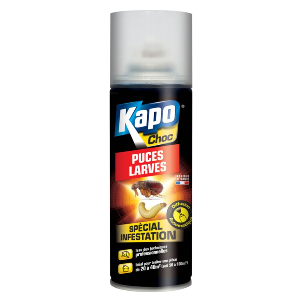 Aérosol à diffusion spécial puces et larves 200ml - K.PRO
