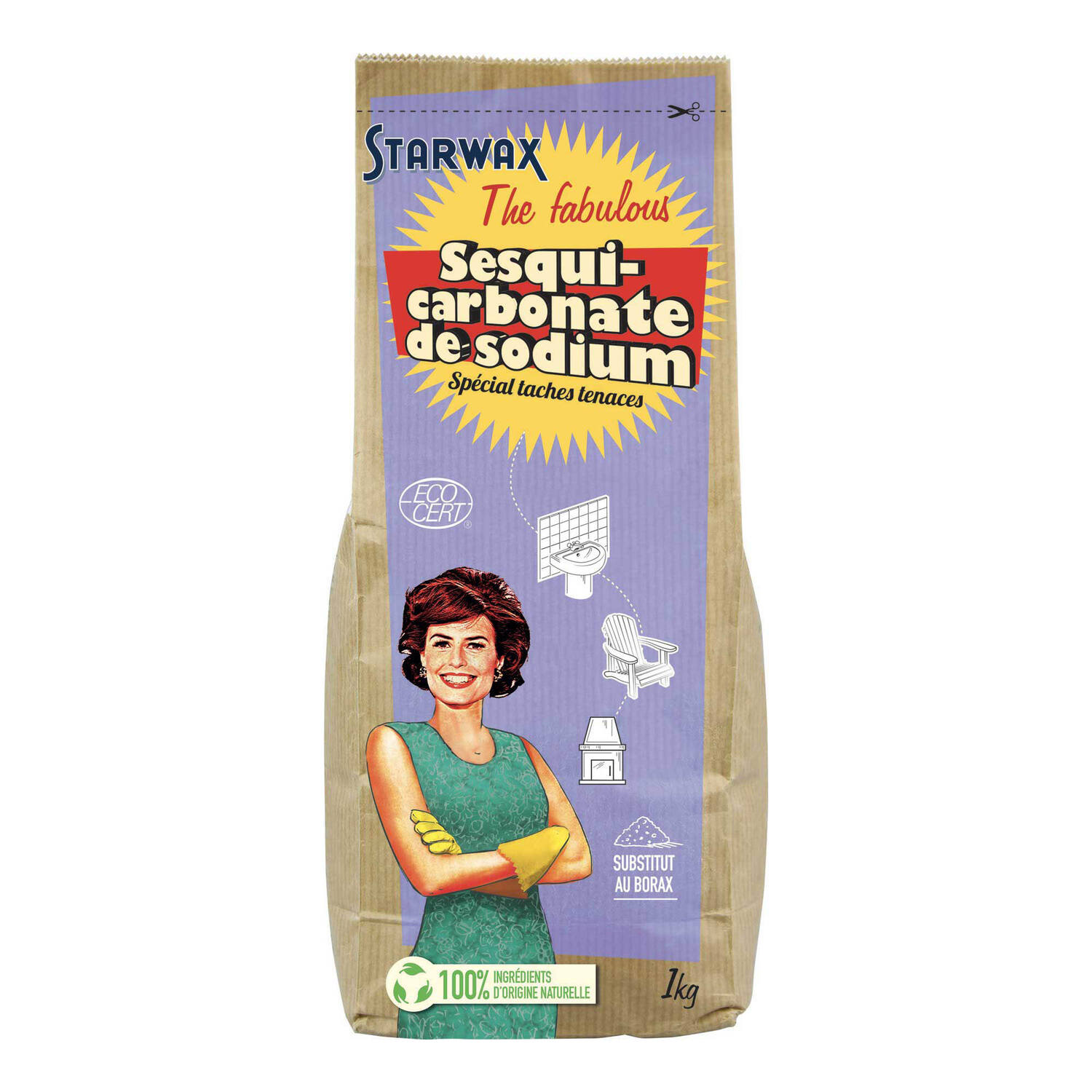 Sesquicarbonate de sodium 1kg - STARWAX THE FABULOUS