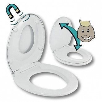 Abattant WC casual line soft close avec réducteur enfant intégré -WIRQUIN