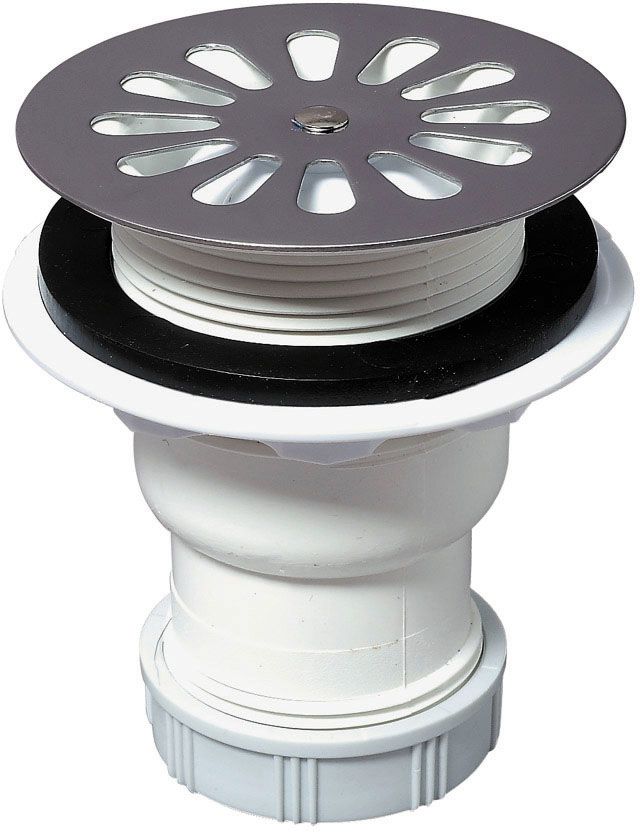 Bonde de douche pour receveur Ø60 mm sortie verticale - WIRQUIN
