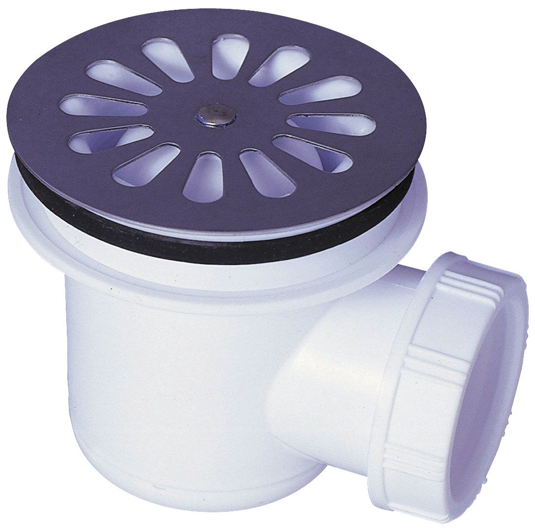Bonde de douche Ø60 mm sortie horizontale - WIRQUIN