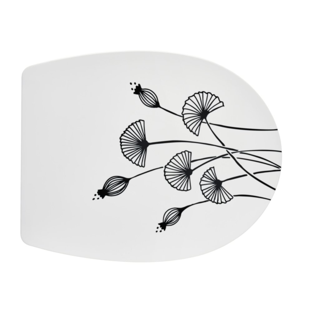 Abattant WC thermoplastique Marbella décor fleurs - WIRQUIN
