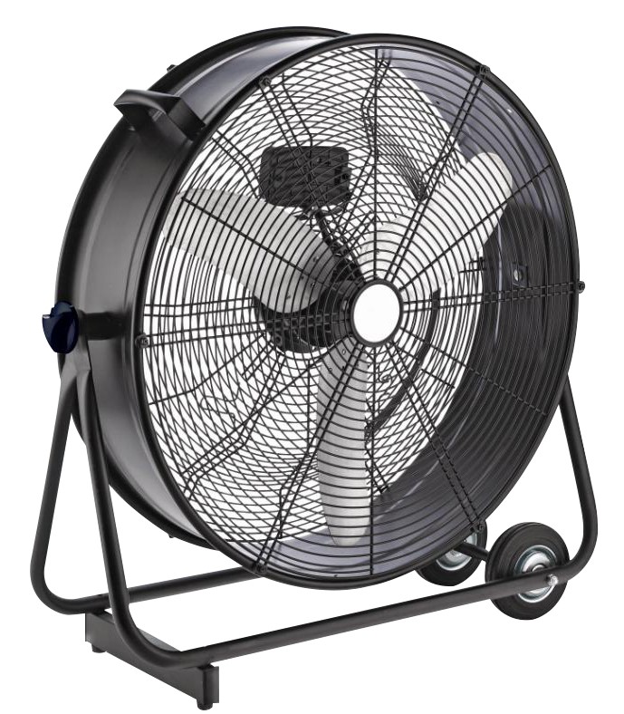 Brasseur d'air Industriel métal Ø60cm 3 vitesses 40W noir