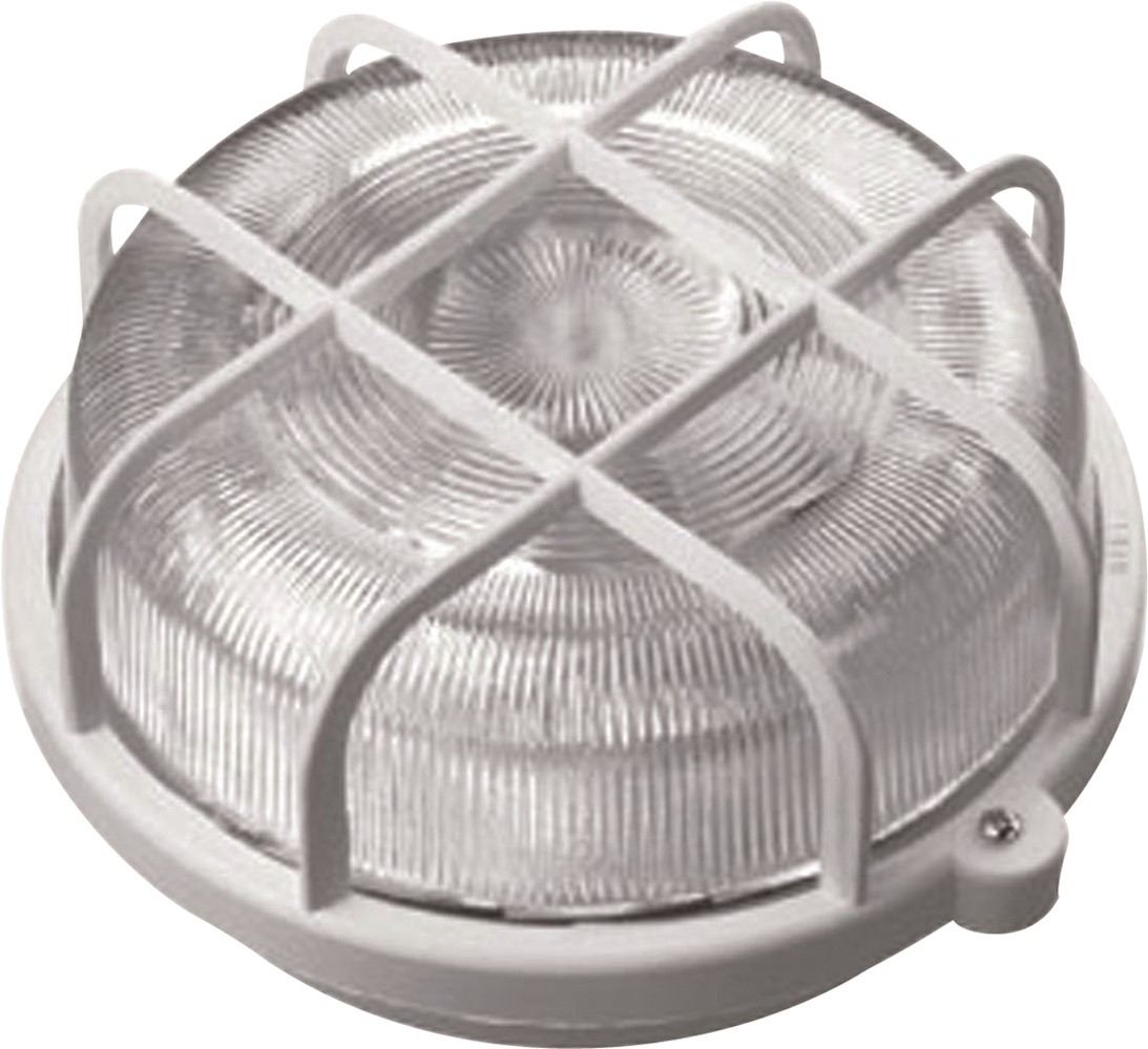 Hublot rond 100w e27 blanc grill