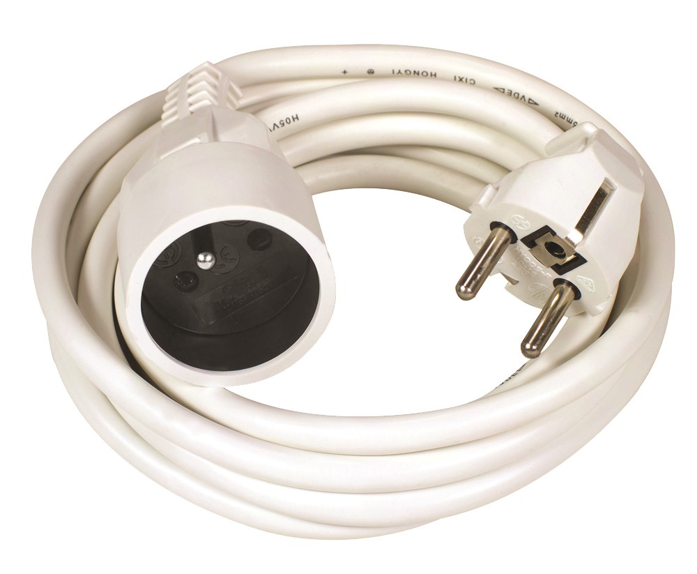 Rallonge électrique ménager ho5vvf 3g1,5 3m blanc
