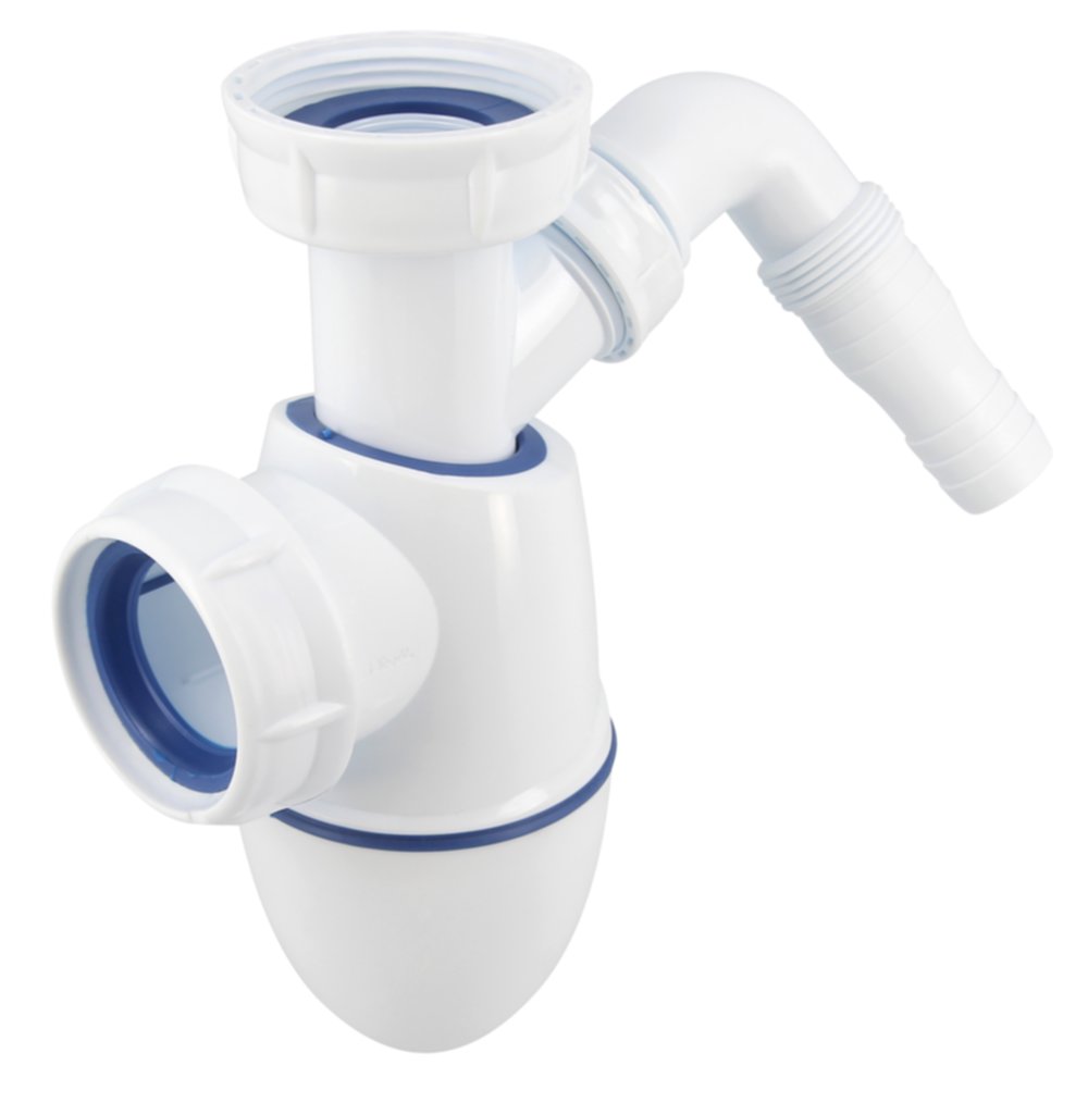 Siphon évier joints intégrés et prise machine a laver