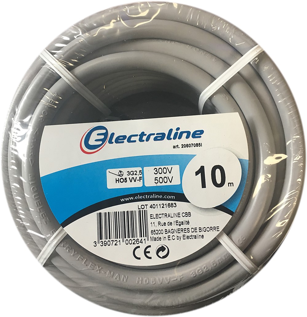 Cour.Film HO5 VV-F 3G2,5mm² Gris 10M