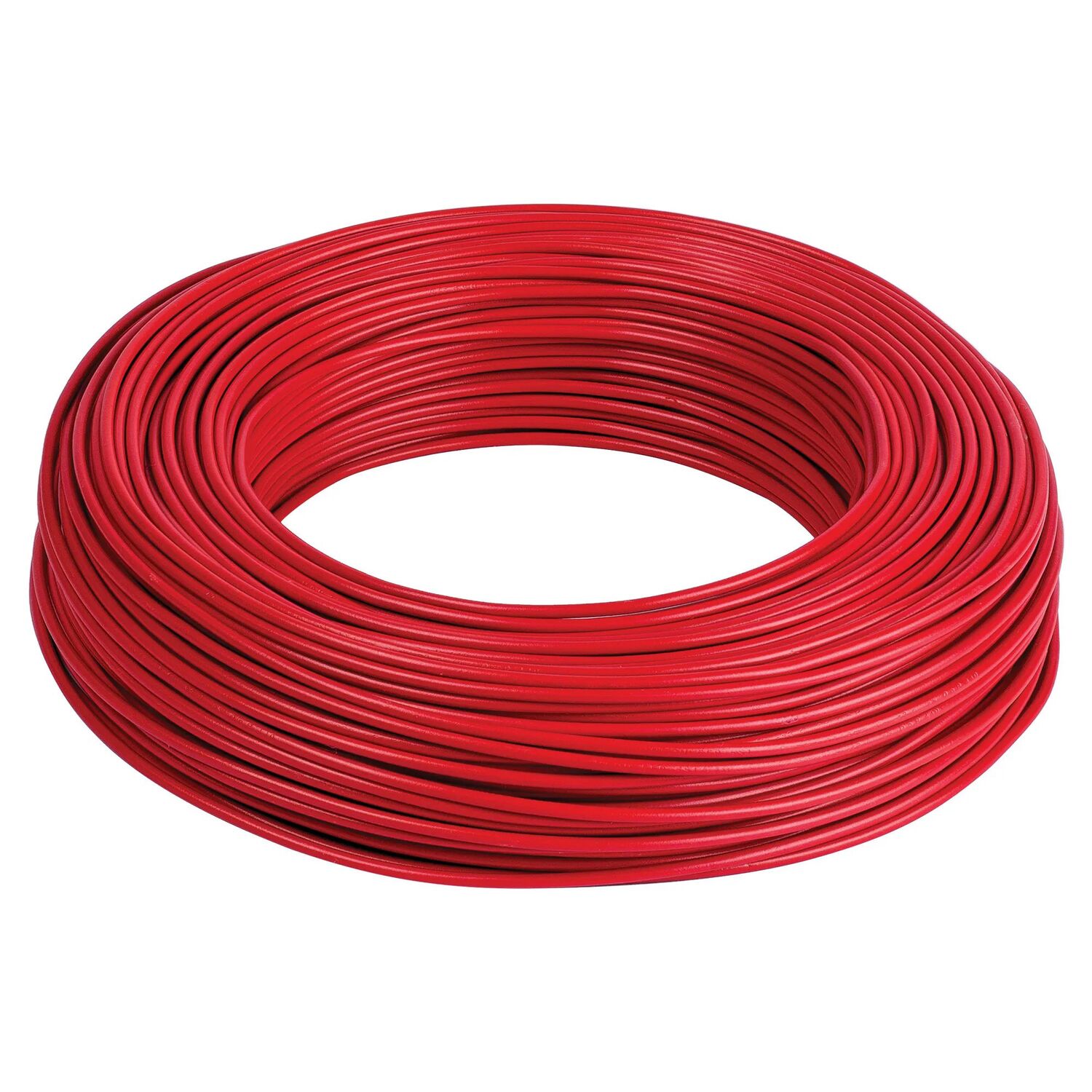 Câble rigide HO7 V-U 1x1.5mm² Rouge couronne 10m