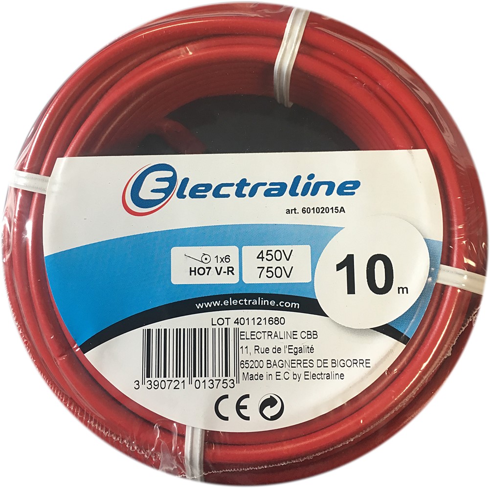 Cour.Film HO7 V-R 1x6mm² Rouge 10M