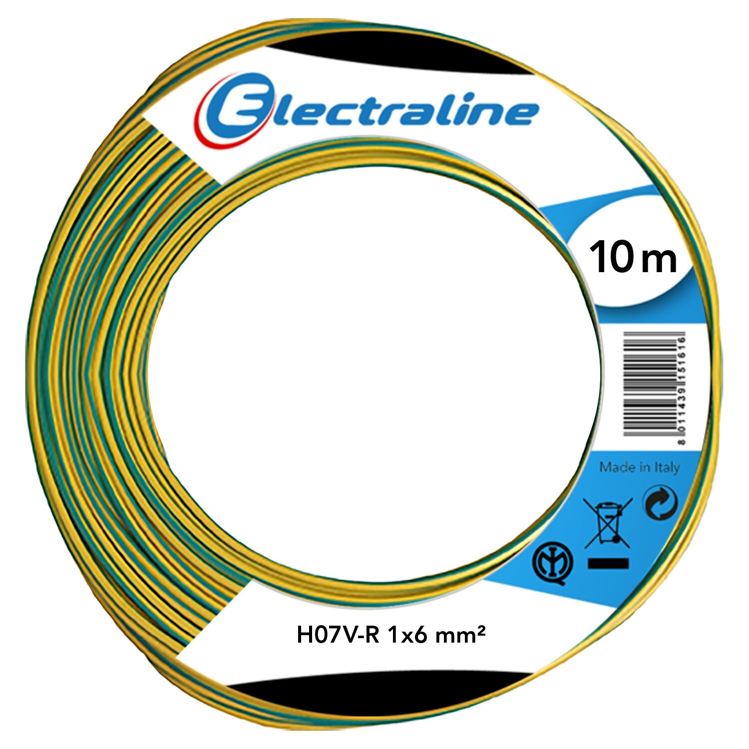 Cour.Film HO7 V-R 1x6mm² V/Jaune 10M