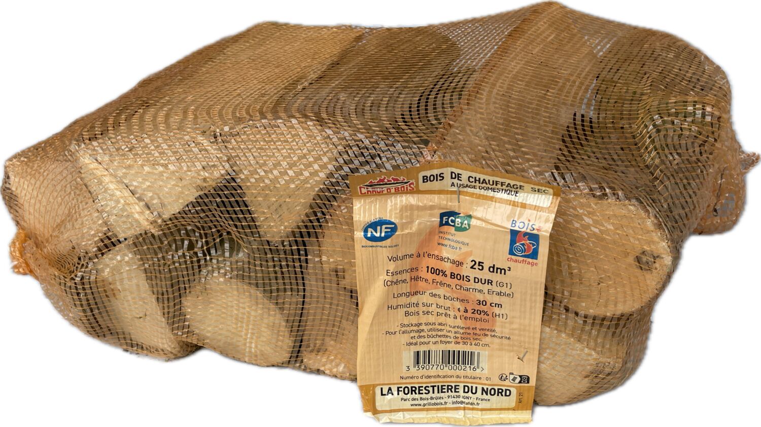 Filet bûchettes 30cm 25dm³ - LA FORESTIERE DU NORD