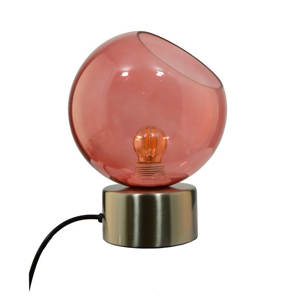 Lampe sensitive mahe chrome & rouge