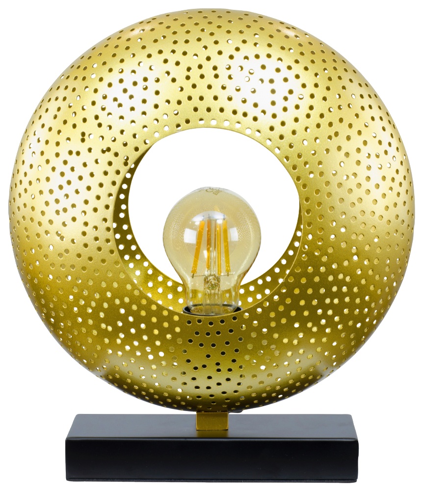 Lampe à poser Atoka métal 24,5x29cm Noir/Doré