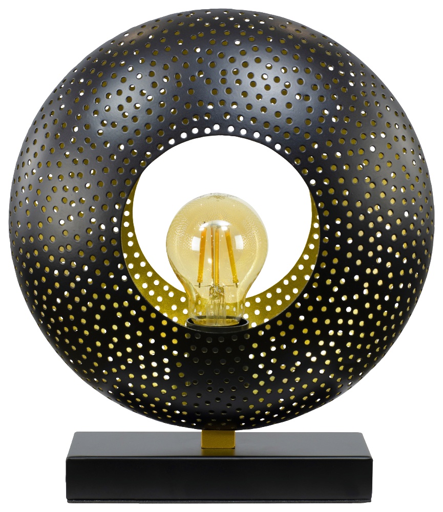 Lampe à poser Atoka métal 24,5x29cm Noir