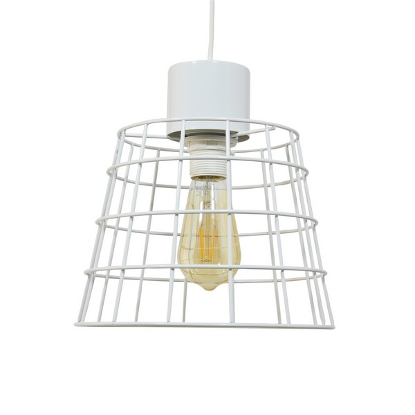 Suspension moanda métal blanc